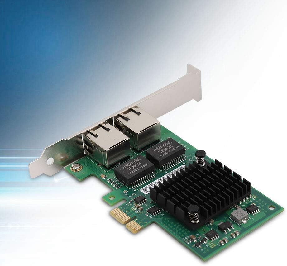 10/100/1000Mbps Gigabit Ethernet PCI Express Network Card, PCI Express 2.0, Dual RJ45 Ports, PCI-E Network Adapter Card, Gigabit Network Card Ethernet Card for PC, Gigabit Ethernet Server Adapter Pack of 2