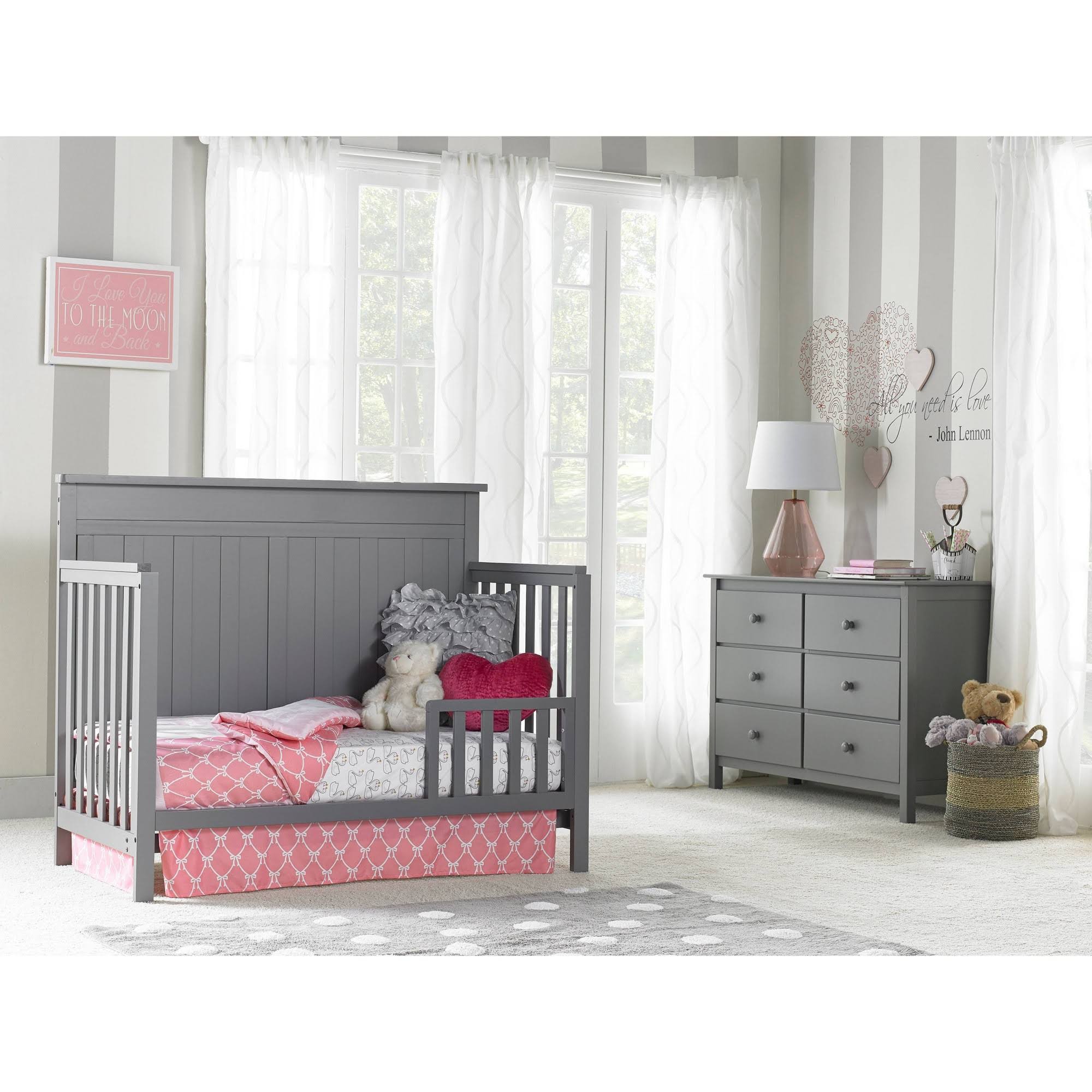 Fisher-price Clayton 4-in-1 Convertible Crib - Stormy Gray