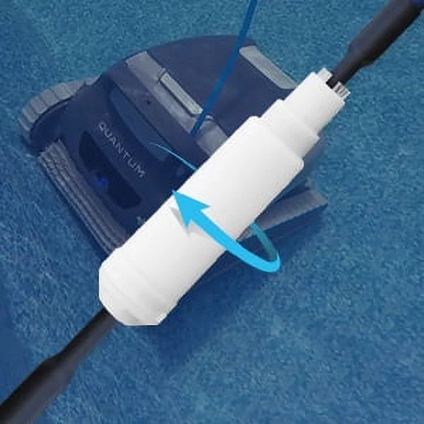DOLPHIN Quantum Automatic Robotic Pool Cleaner with Extra-Large Filter Basket and Intense Waterline Scrubbing Power, Ideal for In-ground Swimming Pools up to 50 Feet