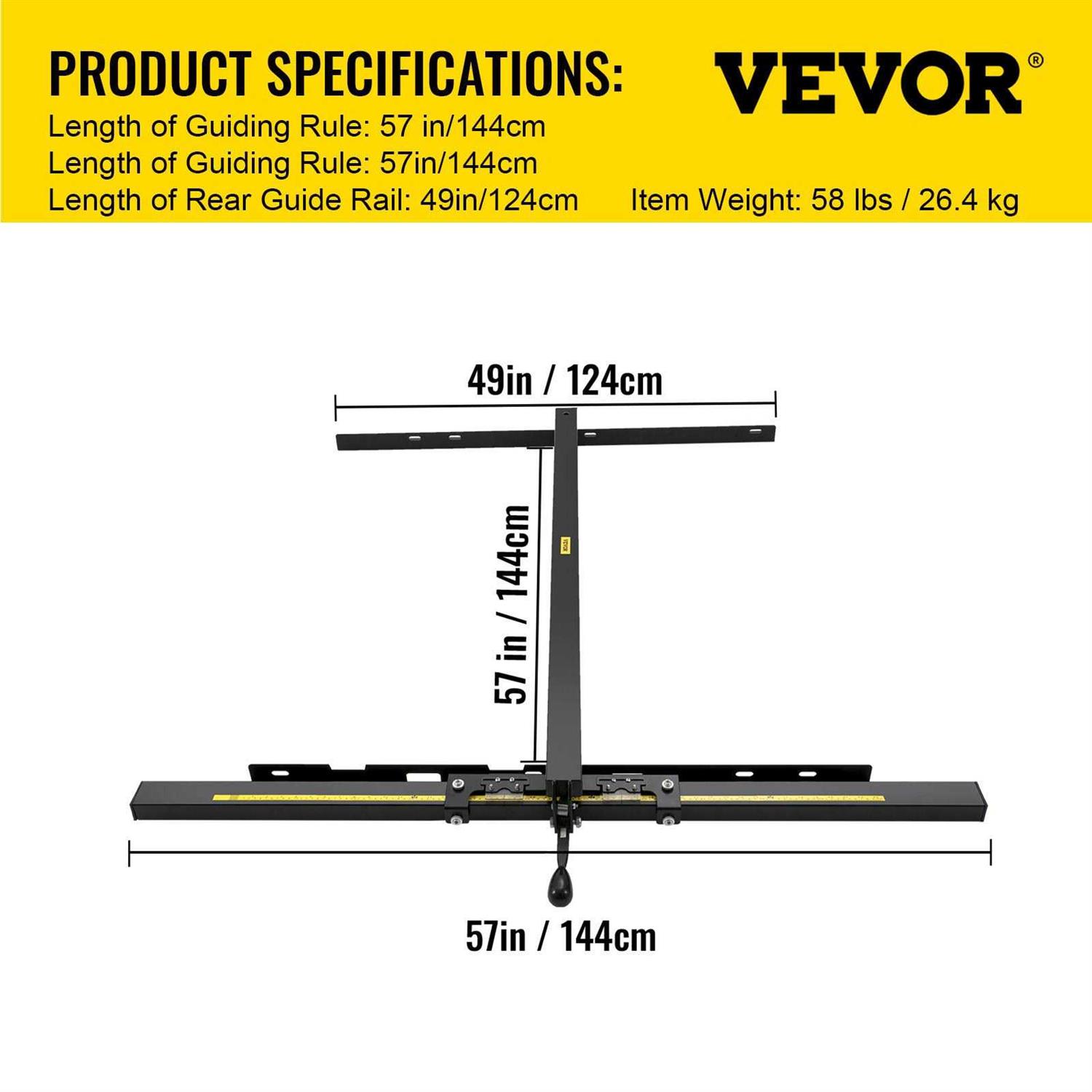 VEVOR Table Saw Fence System 57×57 Classic Table Saw Fence Rail - Shop Hardware Tools Online Store