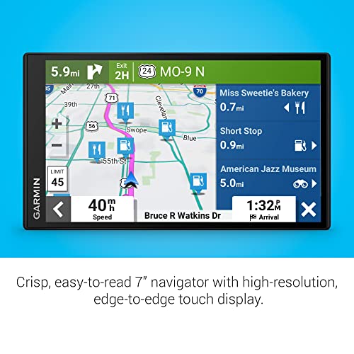 Garmin DriveCam™ 76, Large, Easy-to-Read 7” GPS car Navigator, Built-in Dash Cam, Automatic Incident Detection, High-Resolution Birdseye Satellite Imagery
