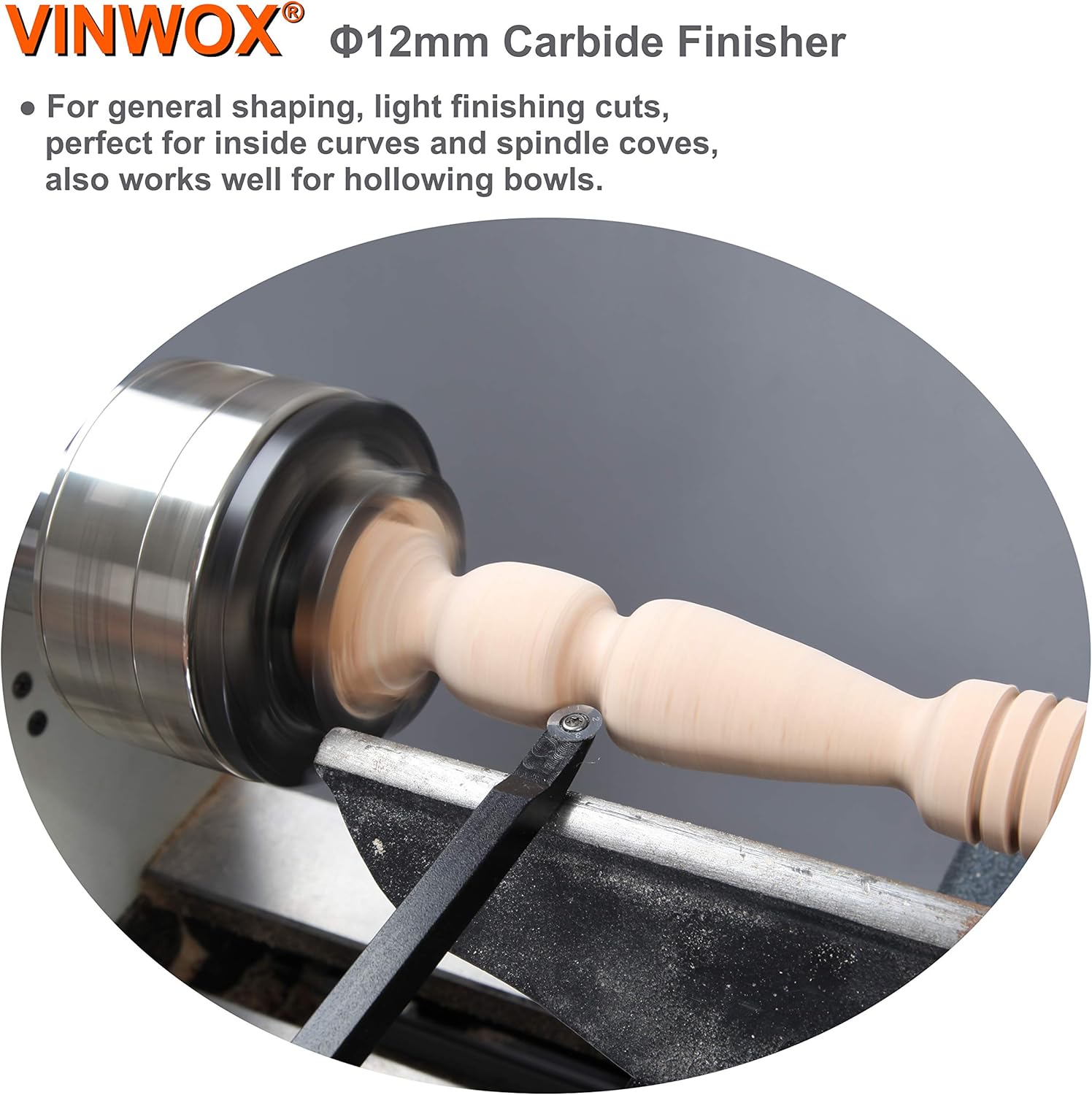 VINWOX 3 PCS Carbide Wood Lathe Turning Tool Set, Carbide Lathe Turning Tool, Carbide Turning Tool, Including Rougher, Finisher, Detailer, Pen Turning tool, Pen Making