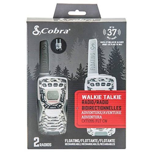 Cobra CXT1095FLT-CW Floating Walkie Two Way Radio, Camo White (Pair)