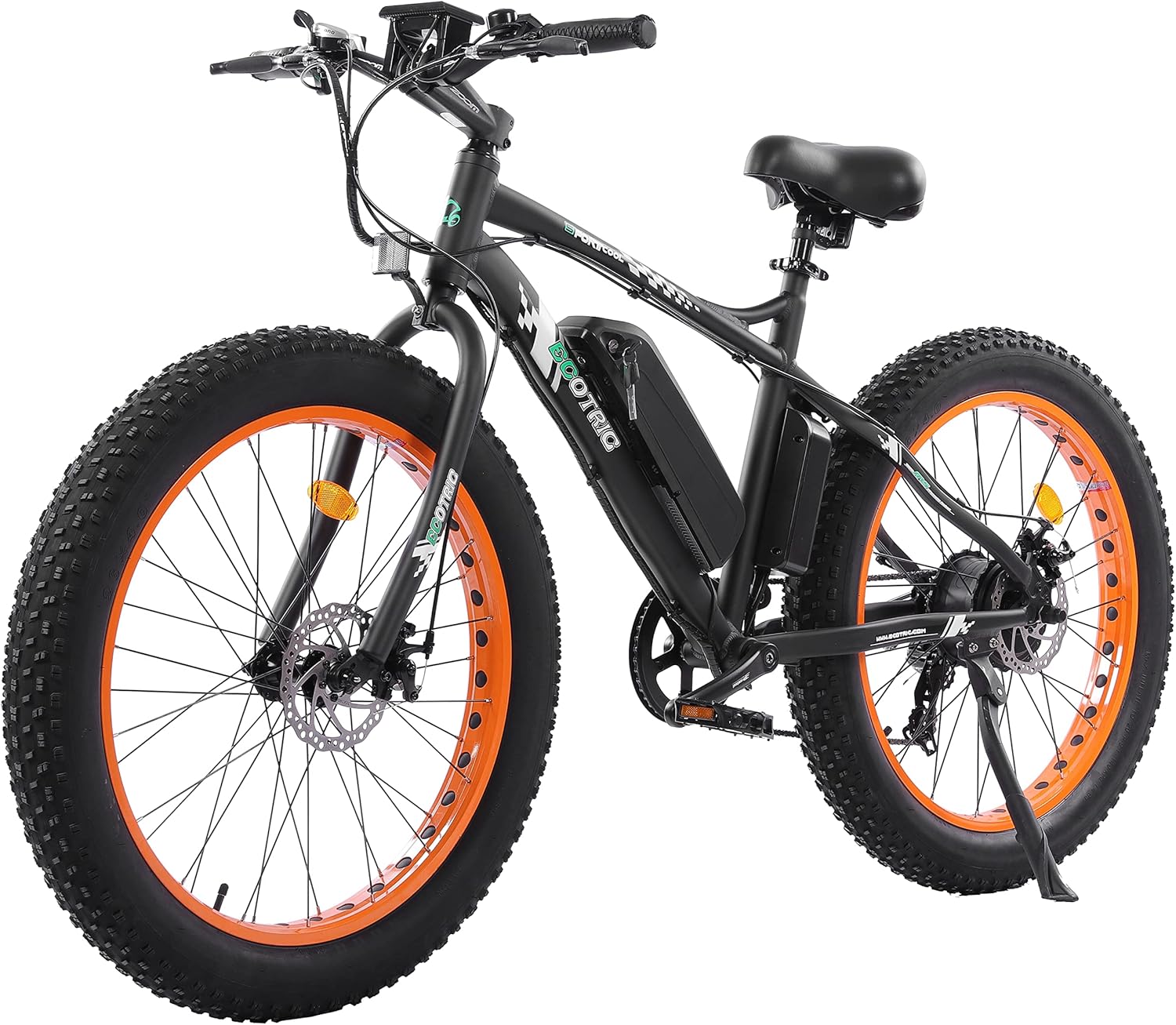 ECOTRIC Electric Powerful Bicycle 26&ldquo; Fat Tire Bike 500W 36V/12.5AH Battery EBike Moped Snow Beach Mountain Ebike Throttle & Pedal Assist