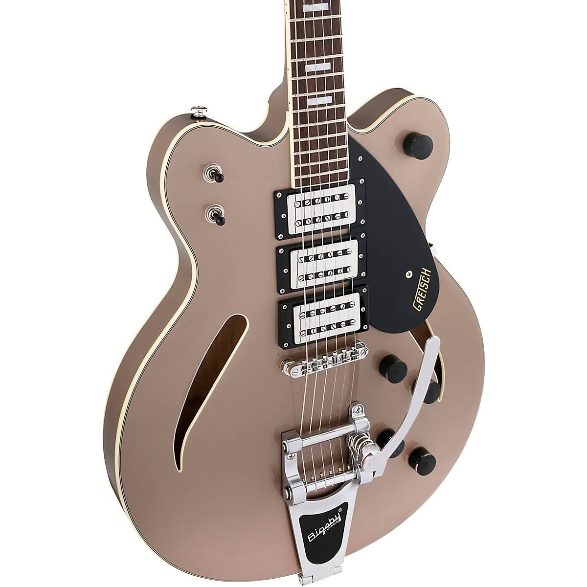 Gretsch Guitars G2627T Streamliner Center Block 3-Pickup Cateye with Bigsby Electric Guitar Shoreline Gold