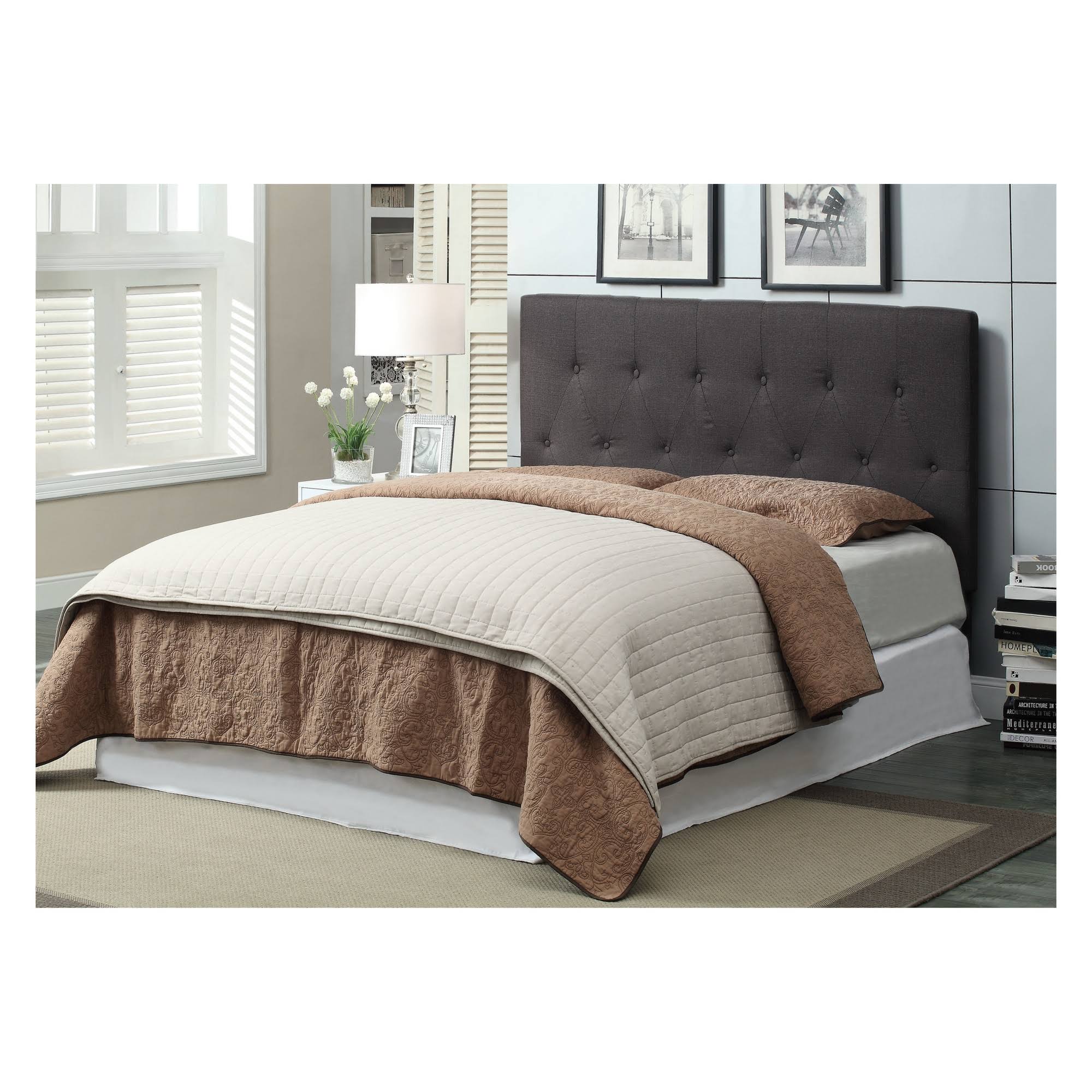 Tina Adult Upholstered Full/Queen Headboard Gray - miBasics
