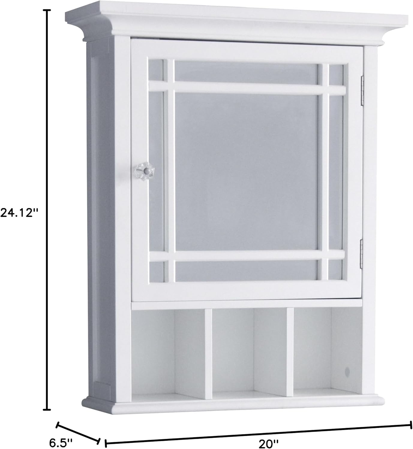 Elegant Home Fashions Madison Detachable Bathroom Cabinet, One Size, White & Neal Bathroom Cabinet, One Size, White