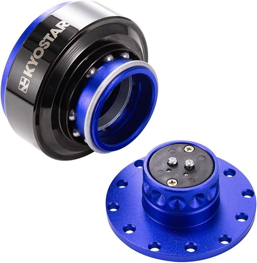 WKD Titanium Steering Wheel Quick Release Hub Adapter Snap Off Boos Kit Black #8313