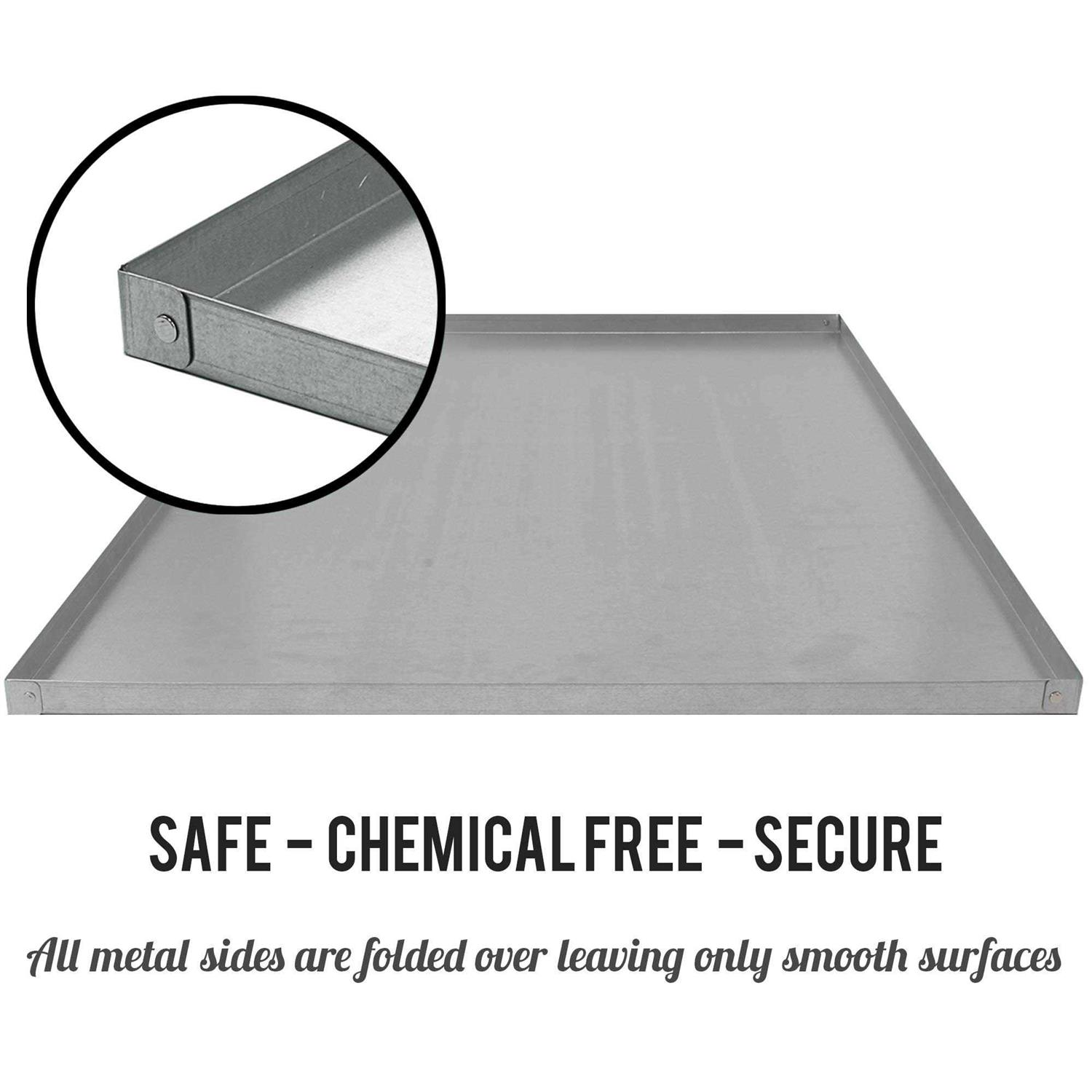 KOPEKS Galvanized Metal Tray for Dog Crates, Pet Kennels, Restaurant Grease Traps, and Floor Protection - Pet Supplies online store