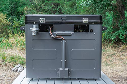Camp Chef Deluxe Outdoor Camp Oven - Stainless Steel, Insulated Oven Box, Matchless Ignition - Charcoal Gray (COVEND)