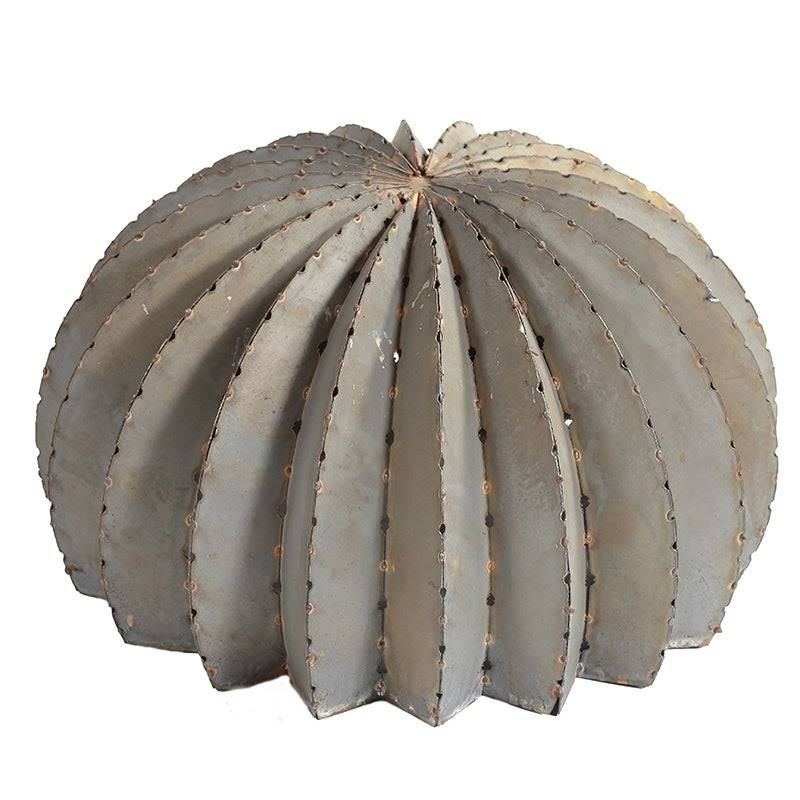 Desert Steel 300-010V 9x22 x 13x22 Outdoor Landscape Metal Art Golden Barrel Cactus Verdigris Patina