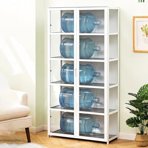 Acrylic bookcase storage rack/Acrylic Glass Display Cabinet,Curio Display Cabinet Case,Floor Standing Clear Showcase,Storage Cabinet for Living Room,Strong Load-bearing Capacity,for Living
