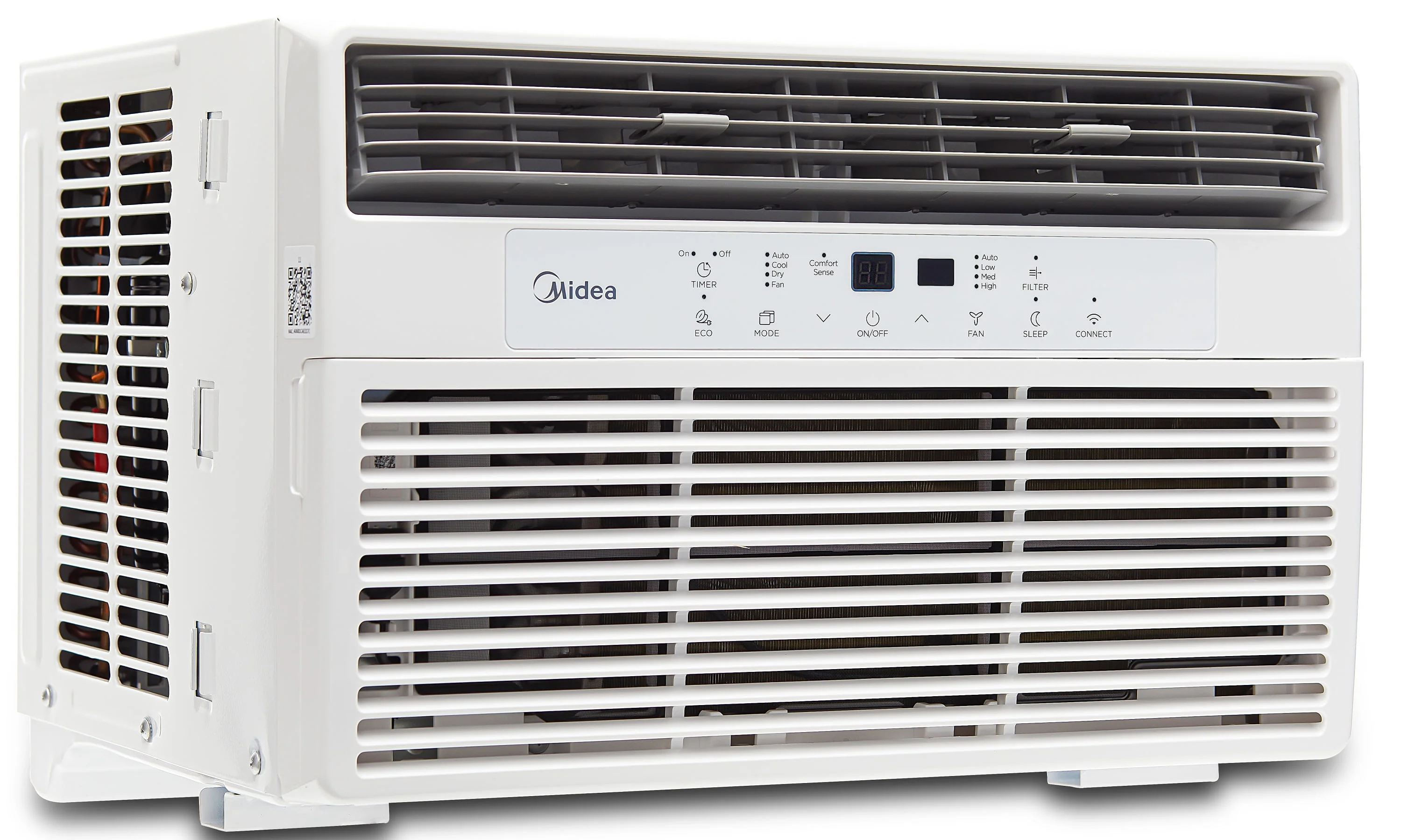 Midea 8,000 BTU 115V Smart Window Air Conditioner with Comfort Sense Remote, Covers up to 350 Sq. ft., White, MAW08S1DWWT