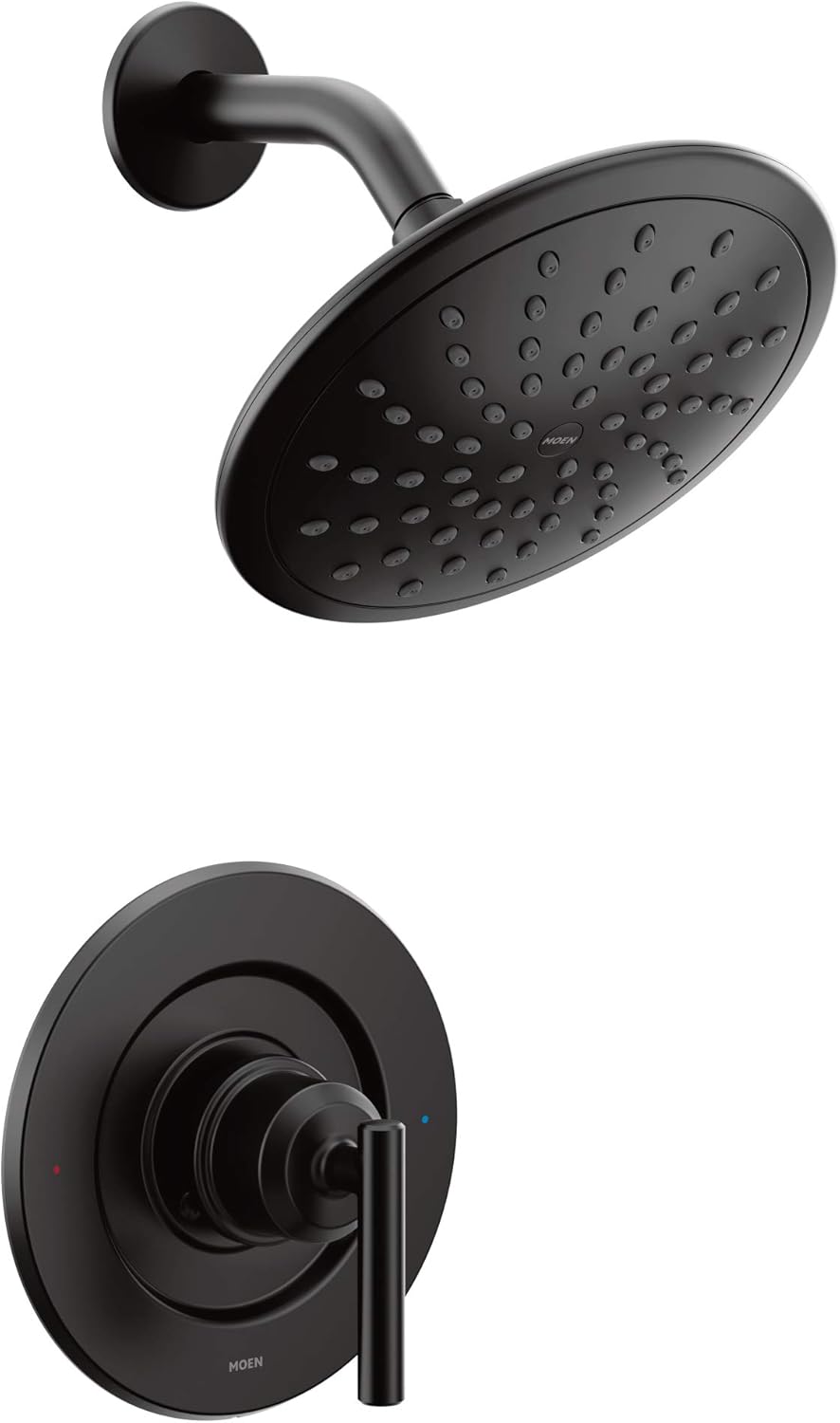Moen T3002EP Gibson Posi-Temp Pressure Balancing Modern Shower Only Trim with 8-Inch Rainshower, Valve Required, Chrome Pack of 2