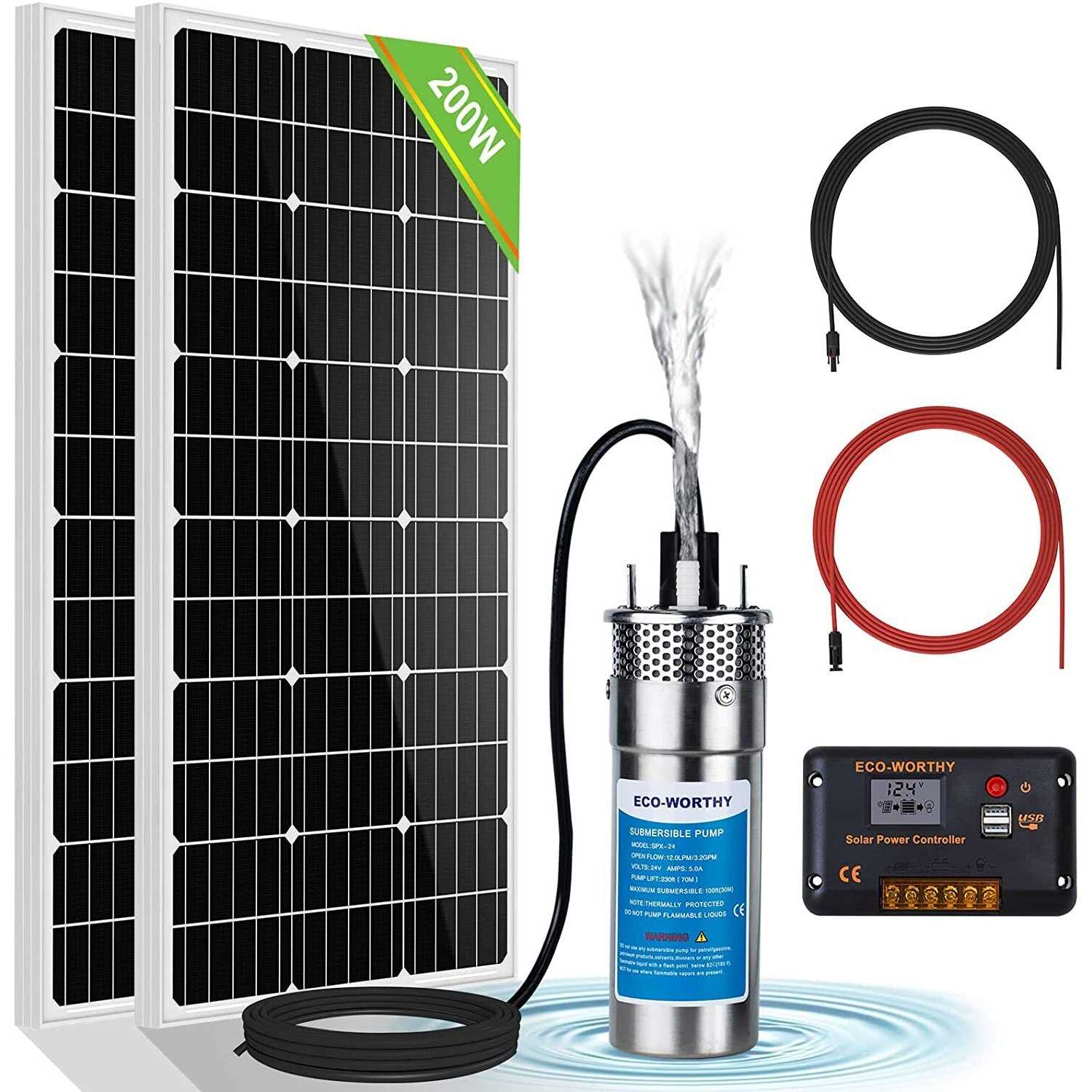 Eco-worthy Solar Deep Well Water Pump Kit 12v Dc Submersible Water - Shop Hardware Tools Online Store