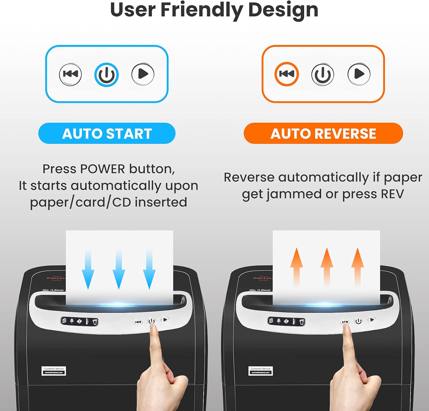 Paper Shredder for Home Use Heavy Duty with US Patented Blade,VidaTeco 18-Sheet Micro Cut Shredder,Shred CD/Card with 7.9-Gal Extra Large Bin Hold 800 Sheets,Paper Shredder with Auto Jam Proof(ETL)
