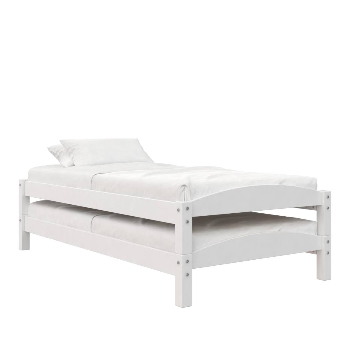 Dorel Living DL7431W Opus Stackable Beds Twin Size Frame White - Set of 2