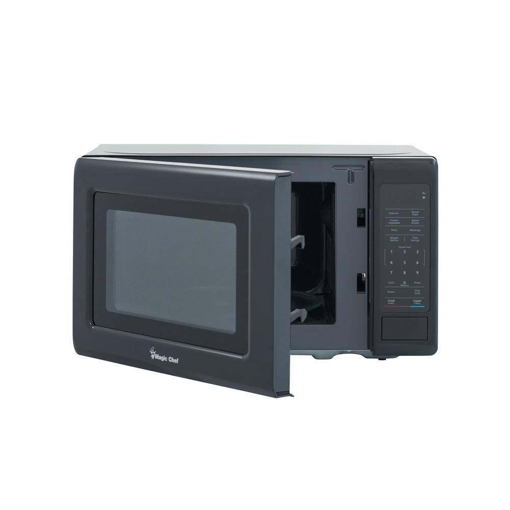 Magic Chef 0.7 Cu. ft. Countertop Microwave (Black with Gray Cavity)