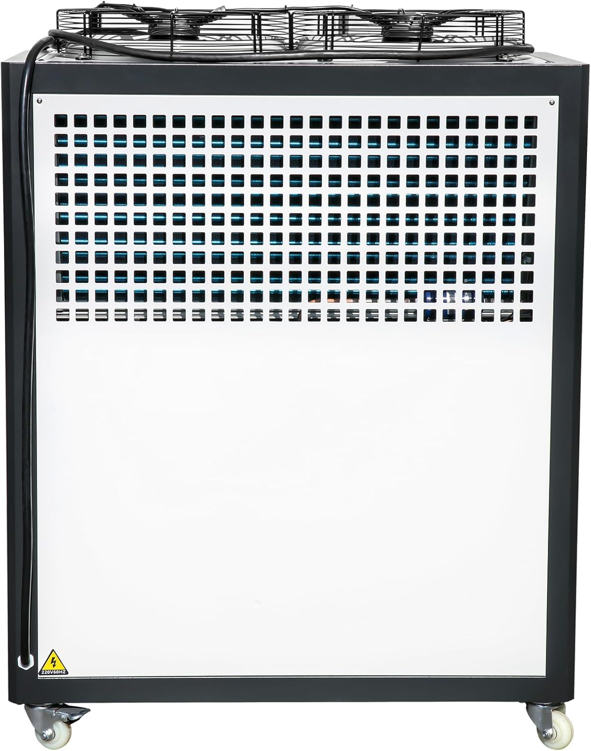 VEVOR Air Cooled Water Chiller 5 Ton Portable, 5Hp 53L Tank Industrial Chiller, Finned Condenser w/Micro-Computer Control, 15KW Cooling Capacity Stainless Steel Tank Chiller Machine for Cooling Water