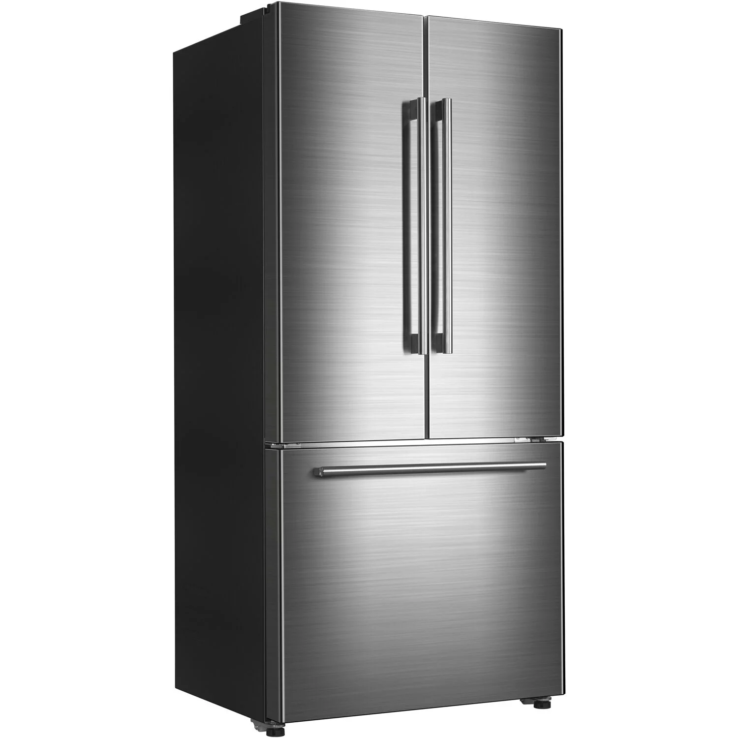 Galanz 18-Cu. Ft Counter Depth 3-Door French Door Refrigerator, Stainless