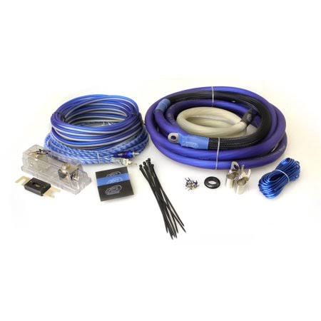 XS Power Akxs0-1 OFC Oxygen-Free Copper 1/0 Gauge Amplifier/Amp Wire Kit + 1 RCA