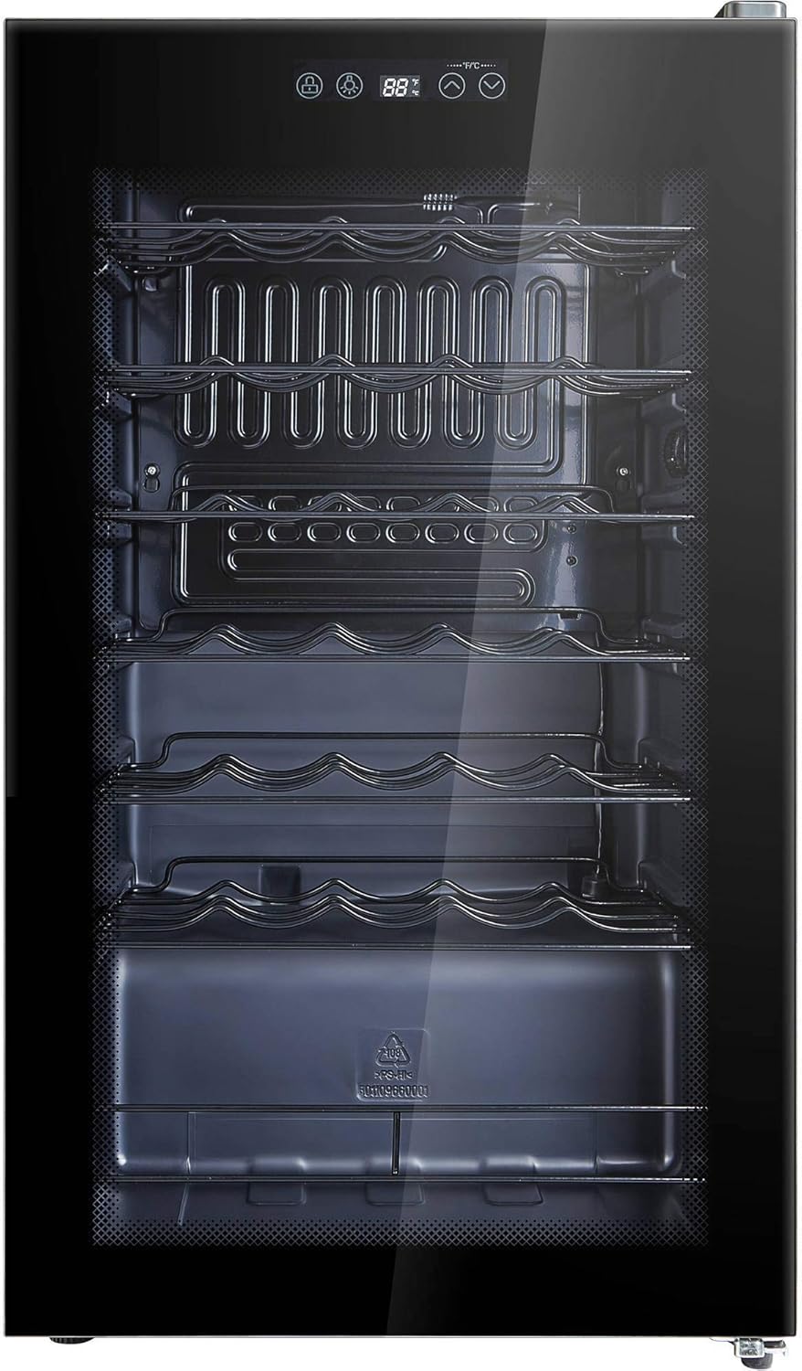 Arctic King - [AWCA034ADB] Premium 34-Bottle Capacity Wine Cooler, Black