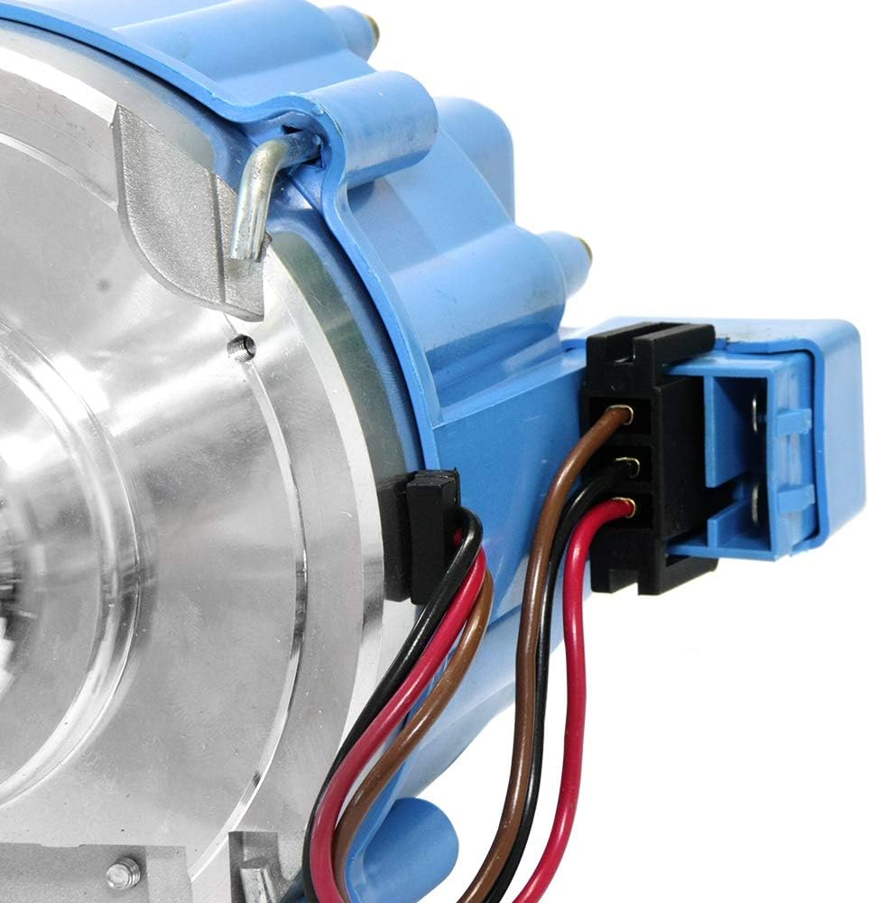 HEI Ignition Distributor for Small Block Ford 351W Windsor 5.8L 8 Cylinder New Distributor 65K Coil with Blue Cap Pack of 2