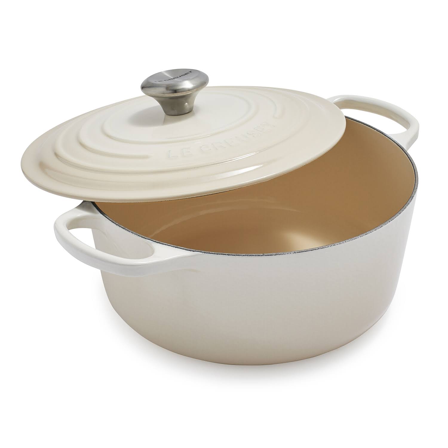 Le Creuset 5.5-Quart Signature Cast Iron Round Dutch Oven - Meringue