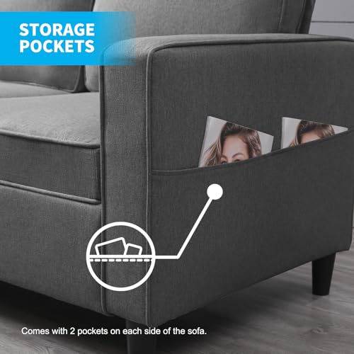 Loveseat Sofa Small Love Seat Couches for Small Spaces,54" Loveseat Sofa Small Couch Two Seats Modern Comfy Couch for Bedroom and Living Room Office Appartment