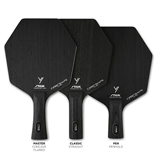 STIGA Cybershape Carbon Table Tennis Blade | Ping Pong Paddle - Unique Design for Larger Hitting Area & Increased Control - Competition Approved