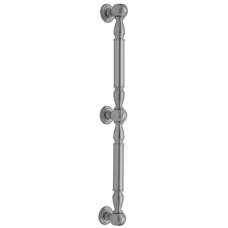 Jaclo G20-36-PCH Smooth Grab Bar with finials/midpost, 36 inch, Polished Chrome