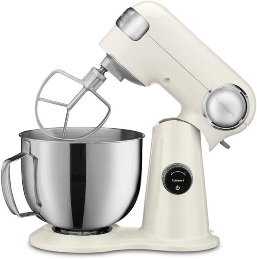 Cuisinart SMD-50CRM Precision Pro 5.5-quart Digital Stand Mixer Coconut Cream Bundle with 1 YR CPS Enhanced Protection Pack