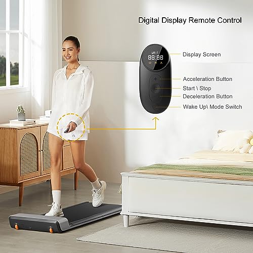 WALKINGPAD P1 Folding Treadmill, Ultra Slim Foldable Treadmill Smart Fold Walking Pad Portable Walking/Jogging Machine with App & Remote Control Grey