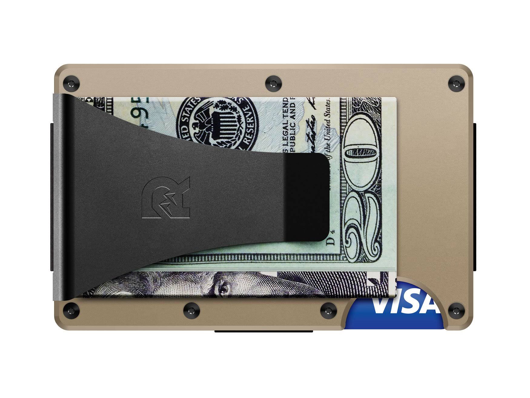 The Ridge RFID Wallet | Aluminum - Desert Tan | Cash Strap