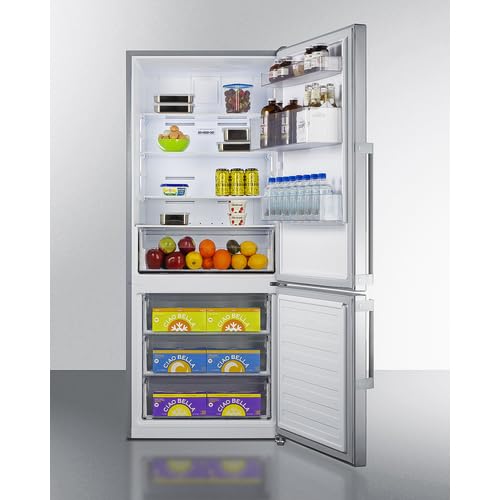 Summit FFBF284SSIM 28" Wide Bottom Freezer Refrigerator
