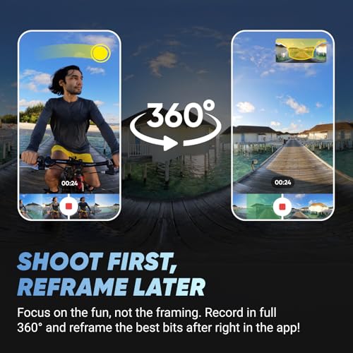 Insta360 X4 Motorcycle Bundle- 8K Waterproof 360 Action Camera, 4K Wide-Angle Video, Invisible Selfie Stick, Removable Lens Guards, 135 Min Battery Life, AI Editing, Stabilization, No Micro SD Card