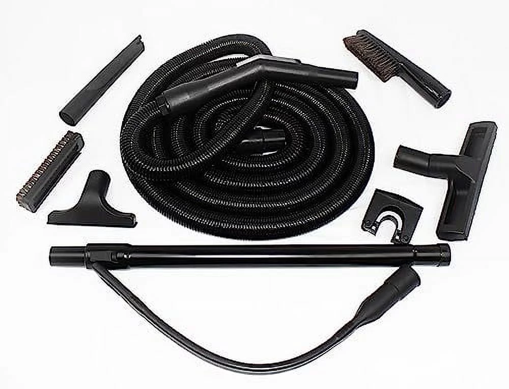 InterVac Garage Vacuum Cleaner for Workshop, 1 Gallon Garage Vacuum Wall Mounted, Stretch Hose Shop Vacuum for RVs, Boats, Cabins and Utility Rooms