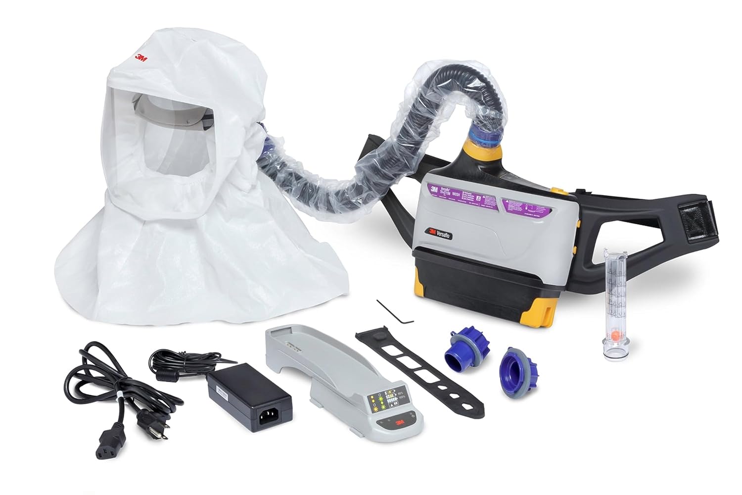 3M PAPR Respirator, Versaflo Powered Air Purifying Respirator Easy Clean Kit, TR-800-ECK, Intrinsically Safe, NIOSH Approved, Ready to Use All-in-One Respiratory Protection for Particulate