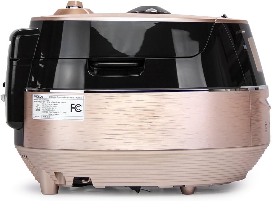 Cuckoo CRP-FHVR1008L cup Induction Heating Pressure Rice Cooker – 18+ Built-in Programs including Glutinous, GABA, Baking, My Recipe and More, LED Screen, Korean Only, No English, 10 C, Pink Gold