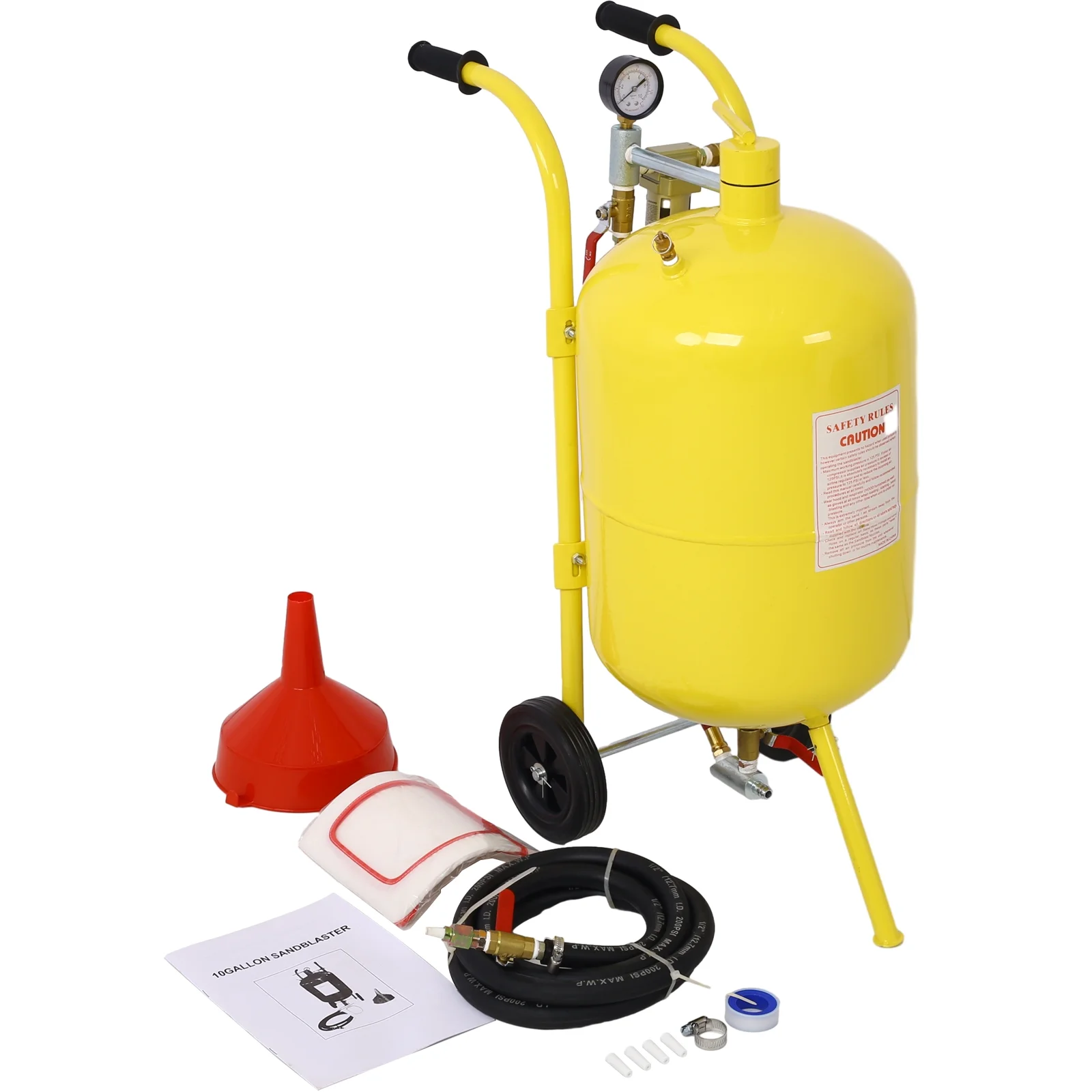 Tabaray 30 Gallon Gas Caddy With Wheels, Fuel Transfer Tank Gasoline Diesel Can Reversible Rotary Hand Siphon Pump, Fuel Storage Tank For Automobiles ATV Car Mowers Tractors Boat Motorcycle(Red) - Curated Treasures Market