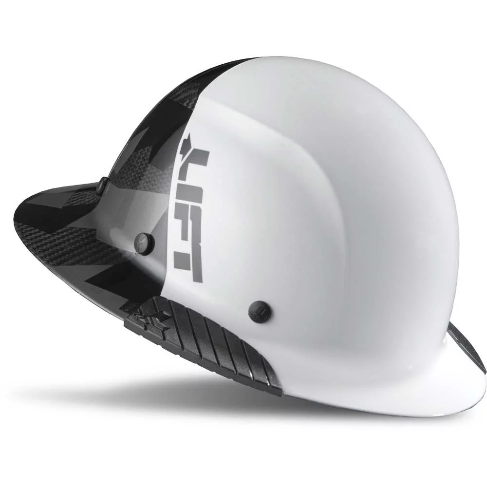 Lift Safety Unisex Dax 50 Carbon Full Brim Hard Hat White One Size