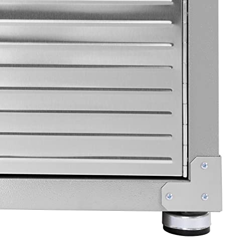 Seville Classics UltraHD Solid Steel Lockable Metal Storage Cabinet Locker Organizer, w/Adjustable Shelves for Garage, Warehouse, Office, Classroom, Granite, 48" W x 24" D x 72" H