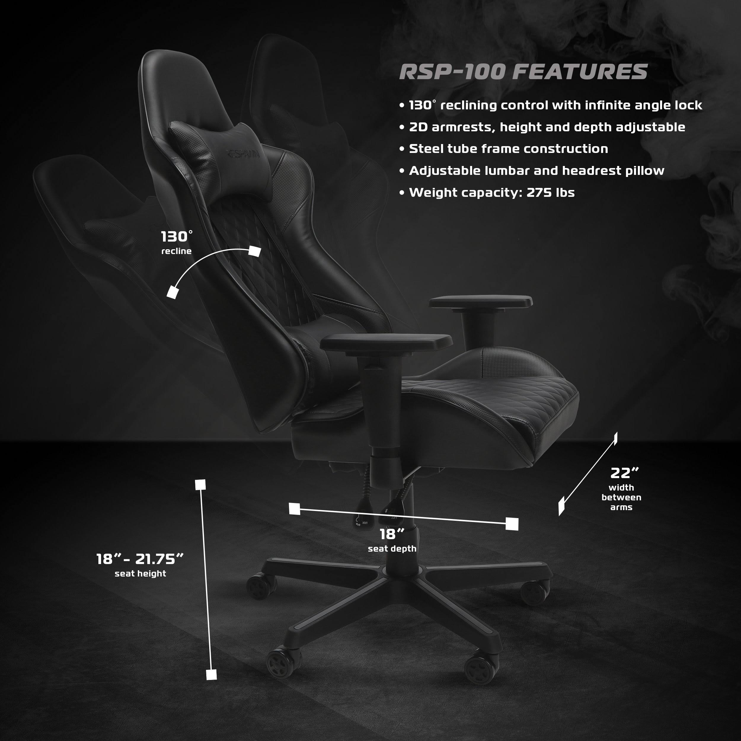 Respawn RSP-100 Racing Style Gaming Chair Black
