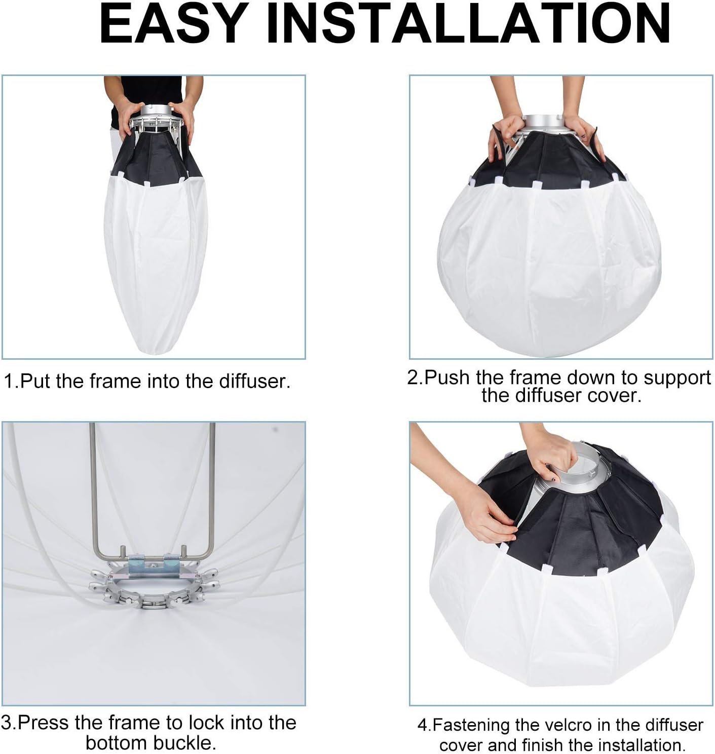 GODOX Softbox Lantern Softbox CS-65D 65cm Bowens Mount Softbox Soft Light Modifier for Aputure 300D Mark II 120D SL-60W VL150 SL150WII FV150 AD200PRO AD300 AD400PRO AD600 VL300 VL200 UL150 Pack of 2