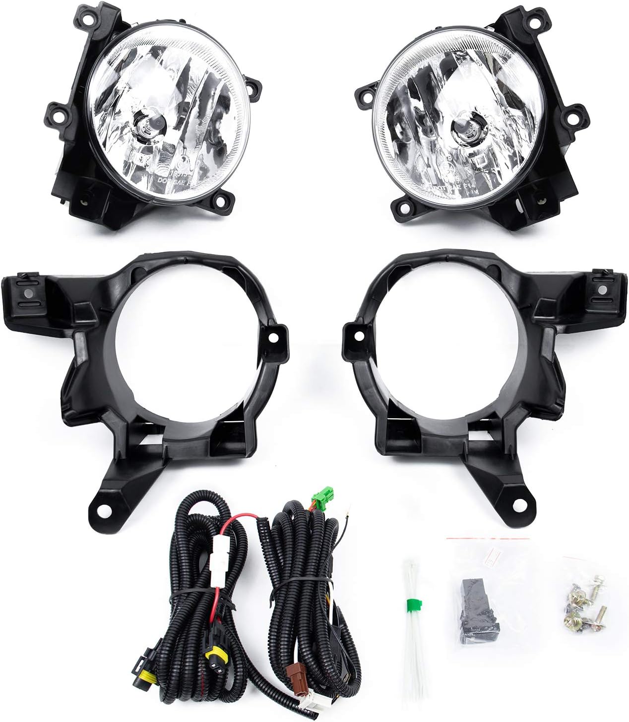 RP Remarkable Power, Fit for 2013 2014 2015 RAV4 Clear Fog Lights KIT Assembly FL7001 Pack of 2