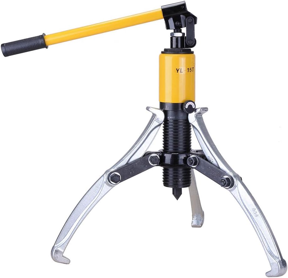 Yescom 3-Jaw Hydraulic Gear Puller Set 15 Ton Wheel Bearing Pulling Separator w/Case