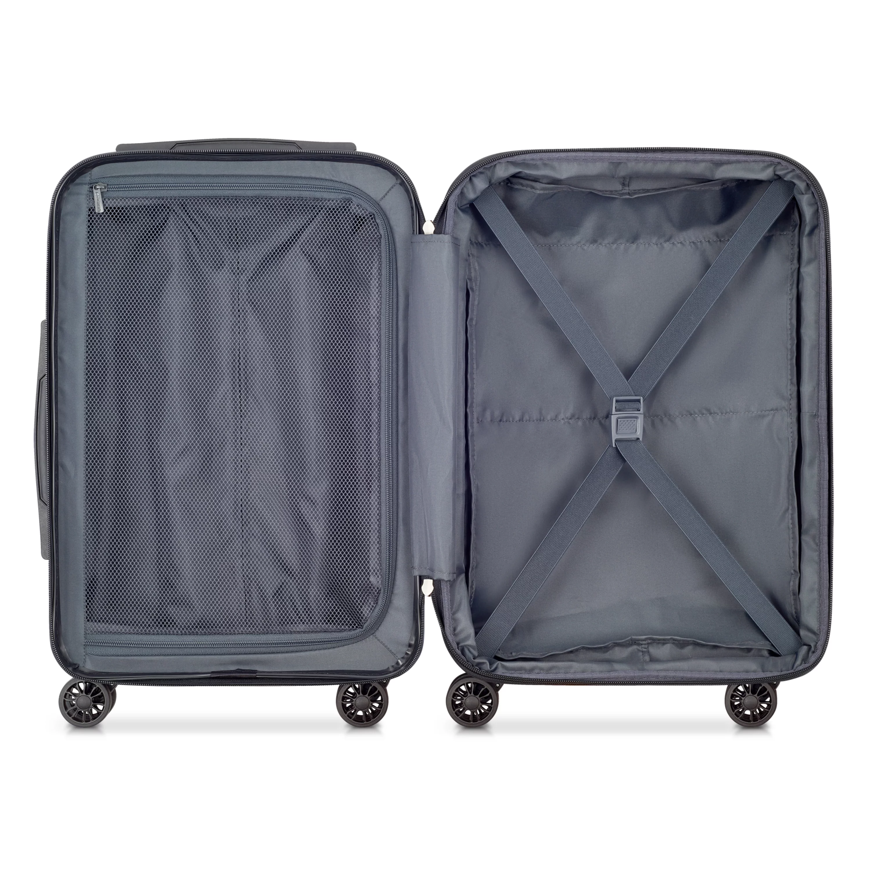DELSEY PARIS Helium Aero 3-Piece Hardside Expandable Spinner Luggage Set includes 19" International Carry-On, 25" & 29" Checked, Steel Grey