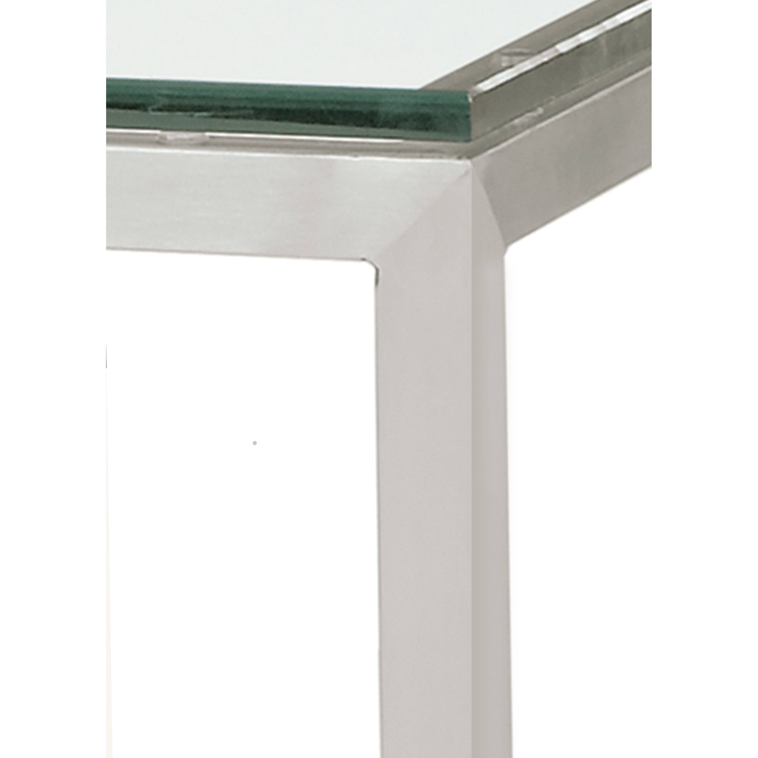 Room u0026 Board | Modern Parsons 36W 18d 42h Bar Table w/ 2x22 Leg | Satin Etched Tempered Glass Top w/ White Base