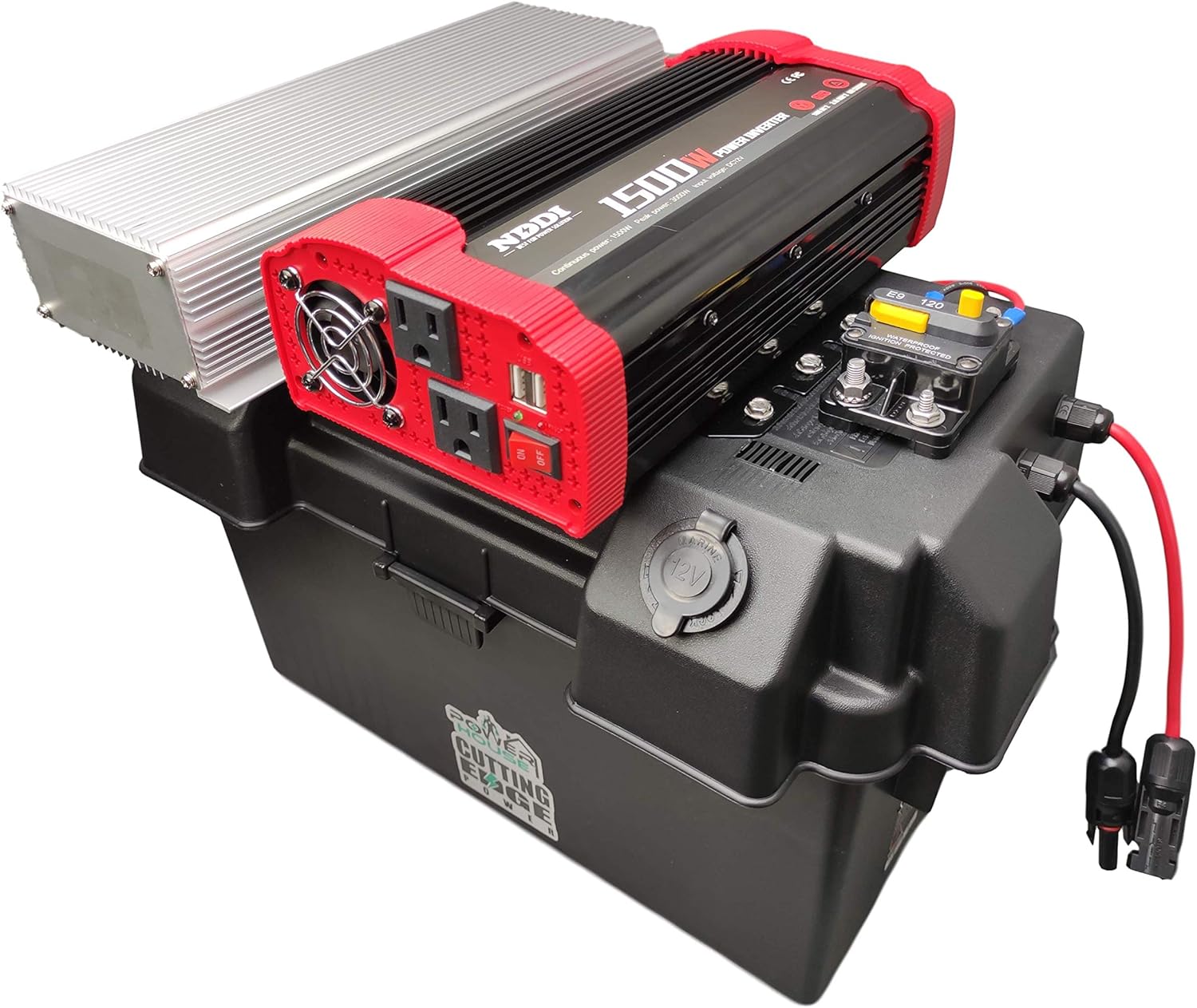 Cutting Edge Power 1500W BatteryLESS Solar Panel to 12V Solar Generator, No Battery Required, 120A Breaker, with 1500W Inverter