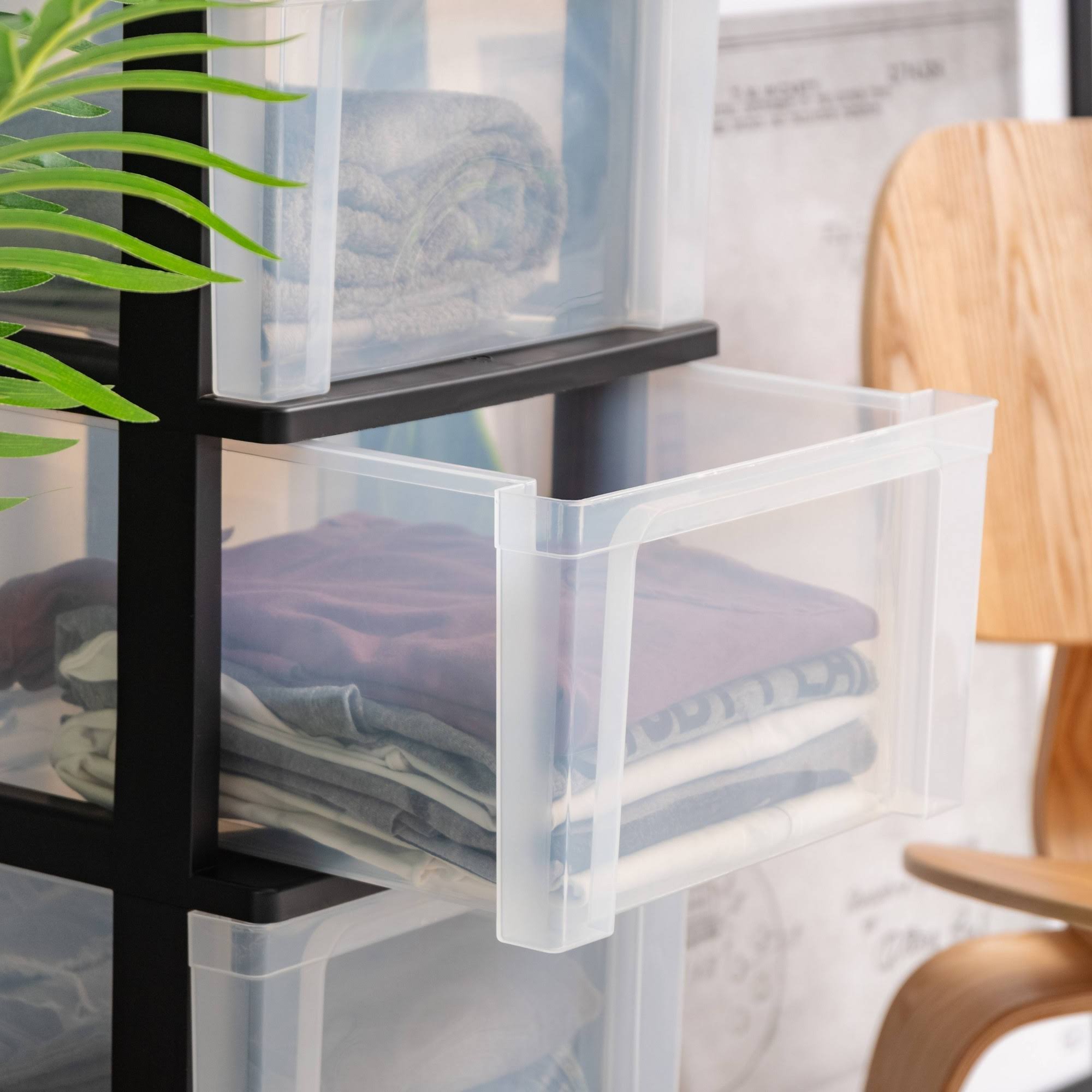 Iris 4-Drawer Narrow Cart, 2 Pack, Black | 575002
